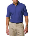Men's Short Sleeve 100% Egyptian Ringspun Cotton Pique Polo Shirt
